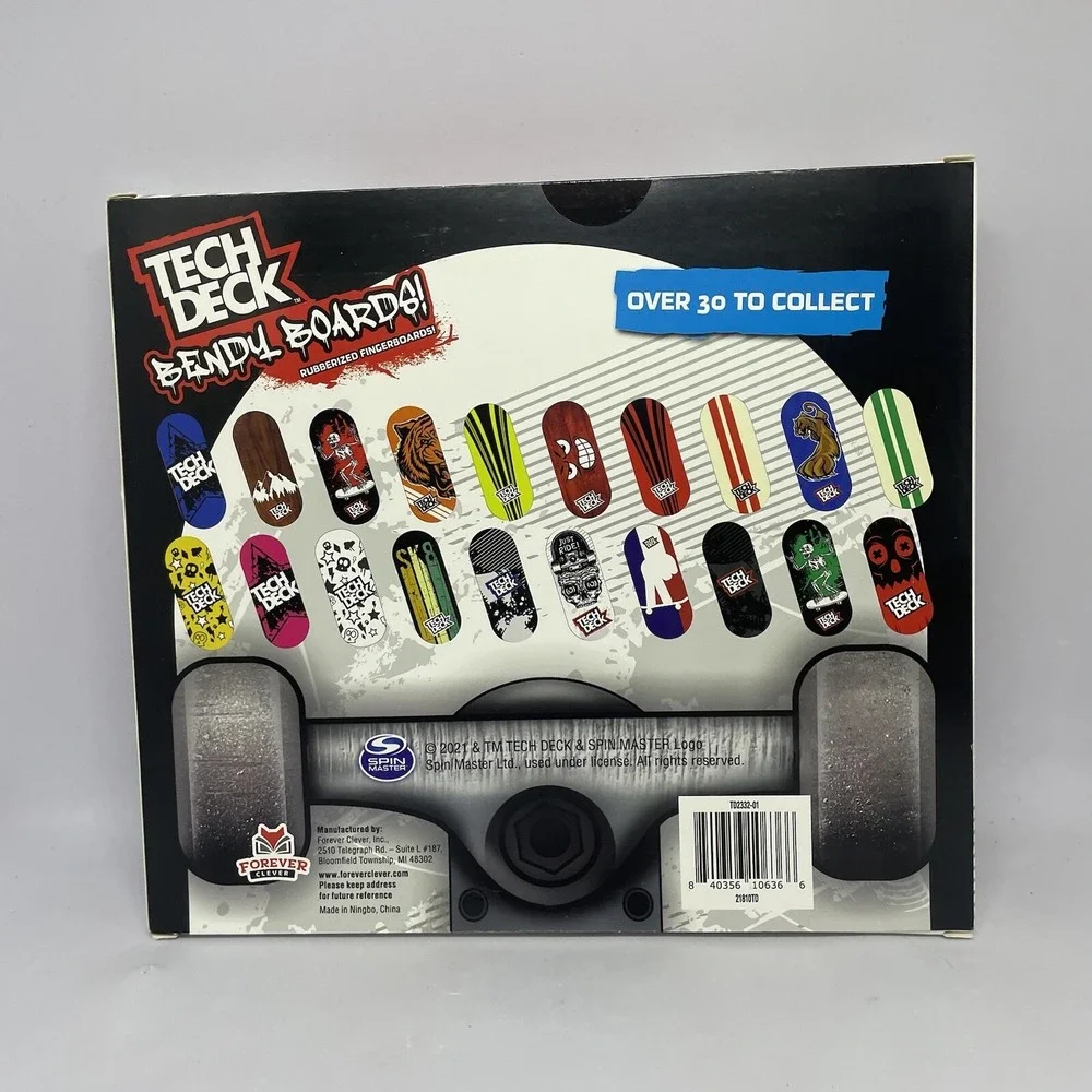 Tech Deck Bendy Boards 10-Pack Rubberized‎ Fingerboards Limited Eraser Edition